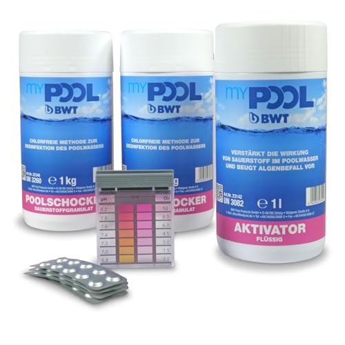 myPOOL Starter-Set Aktivsauerstoff 3,1 kg - Chlorfreie Wasserpflege für Pools Whirlpools und SPA - Poolschocker Granulat Sauerstoff Aktivator Testgerät myPOOL Starter-Set Aktivsauerstoff 3,1 kg - Chlorfreie Wasserpflege für Pools Whirlpools und SPA - Poolschocker Granulat Sauerstoff Aktivator Testgerät von POOL Total