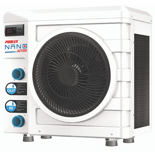 N NETSPA Poolex Nano Action 3 Poolstar PC-Nano-A3 – Wärmepumpe für kleine Aufstellpools – Verbrauch von 600 W – Volumen des Beckens von 10 bis 21 m³, Weiß von POOLEX