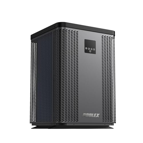 POOLEX - PC-TOP120 Silverline Top – Vertikale Wärmepumpe für Pool, einphasig, 50 – 70 m³ – Full Inverter – Heizung und Kühlung – Premium und langlebiges Design – kompatibel mit Salzbehandlung von POOLEX