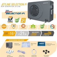 Jetline Pool Wärmepumpe Fi 9,5kW Full-Inverter 40-50m3 wifi Salz kompatibel - Poolex von POOLEX