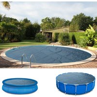 Poolpanda - Pool Solarfolie ø 457 cm Premium rund schwarz/blau 400 my 12 mm Luftblasen von POOLPANDA