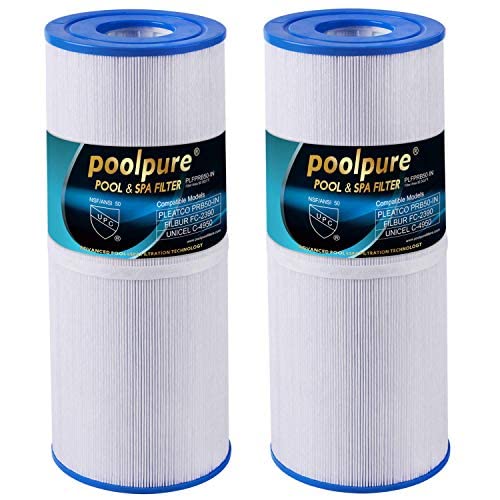 POOLPURE 2 stück Spa Filter Hot Tub Filter Ersatz für Pleatco PRB50-IN, PRB501N, Unicel C-4950, Filbur FC-2390, 50 m² Spa-Filterpatrone 5 x 13 (rechnung vorhanden) von POOLPURE