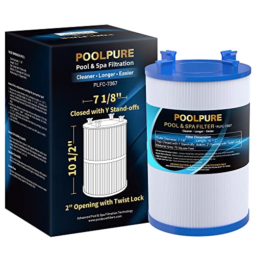 POOLPURE C-7367 Spa-Filter ersetzt PD075-2000, Dimension One 1561-00, Filbur FC-3059, Excel Filters XLS-7005, Aladdin 17541, Baleen AK-60035, 75 m² Whirlpool-Filterkartusche, 1 Packung von POOLPURE