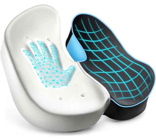 POOTACK Sitzkissen Orthopädisch, Ergonomisches Sitzkissen für Bürostuhl & Autositz, Steißbeinkissen Entlastet und Fördert Durchblutung, Erhöht Sitzkomfort, Memory-Schaum Ischias Kissen POOTACK Sitzkissen Orthopädisch, Ergonomisches Sitzkissen für Bürostuhl & Autositz, Steißbeinkissen Entlastet und Fördert Durchblutung, Erhöht Sitzkomfort, Memory-Schaum Ischias Kissen von POOTACK