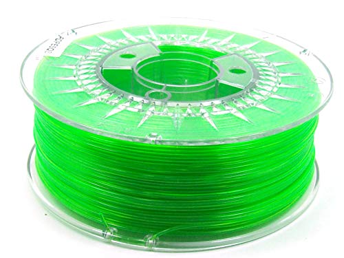 POPESQ® 1 Kg x Premium Filament 3D Drucker PET-G PETG 1.75mm Grün Transparent / 1 Kg x Premium Filament 3D Printer PET-G 1.75mm Green Transparent #A2347 von POPESQ