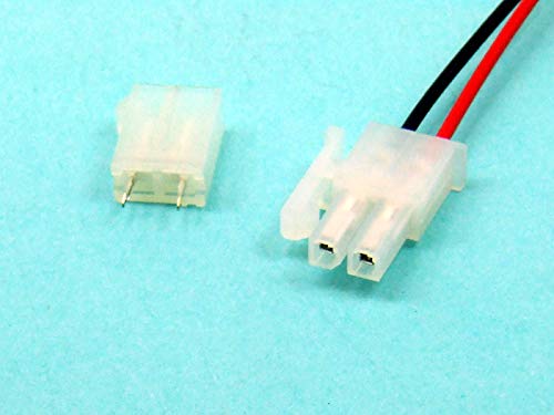 POPESQ® 1 Stk. x Buchse PCB mit Stecker Verdrahtet 4.2mm 2 polig 20cm ML42#A1665 von POPESQ
