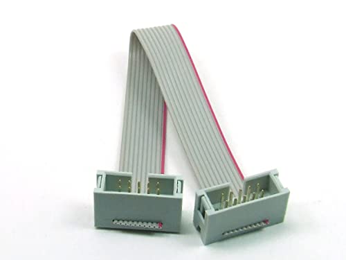 POPESQ® 1 Stk. x IDC Kabel Weiblich 10 polig 0.1m 2.54mm Verbinder Flachbandkabel #A2041 von POPESQ