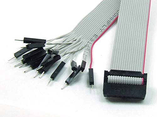 POPESQ® 1 Stk. x IDC Kabel - kompatibel mit kompatibel mit Dupont Stecker 16 polig 30cm Flachbandkabel 2.54mm Verbinder #A3630 von POPESQ