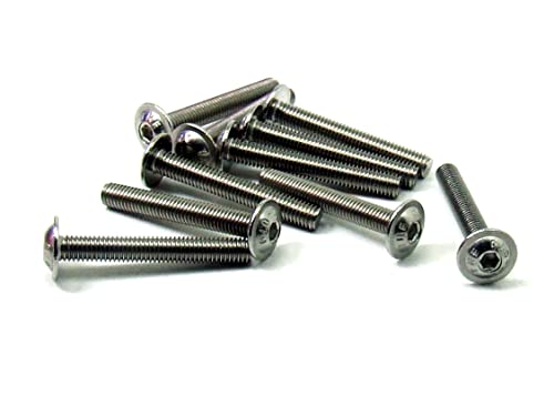 POPESQ® 10 Stk. x Schrauben Flansch M5 x 30mm Innensechskant Edelstahl #A3388 von POPESQ