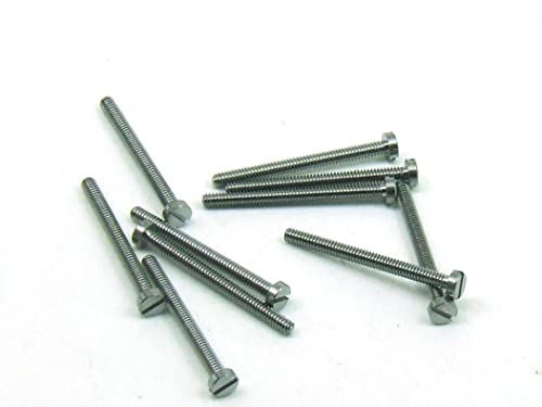 POPESQ® 10 Stk. x Schrauben M1.4 x 16mm Zylinder Minus Stahl #A3189 von POPESQ
