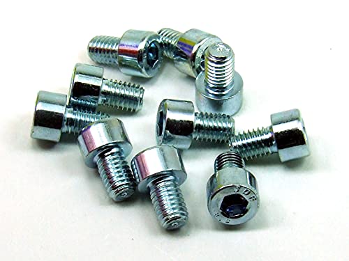 POPESQ® 10 Stk. x Schrauben M6 x 10mm Innensechskant Stahl Zink #A3076 von POPESQ