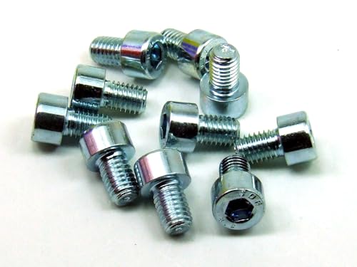 POPESQ® 10 Stk. x Schrauben M6 x 8mm Innensechskant Stahl Zink #A3075 von POPESQ