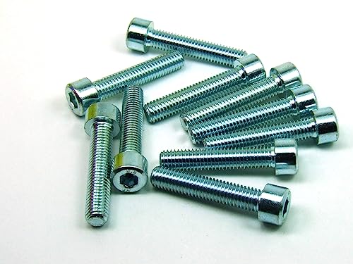 POPESQ® 10 Stk. x Schrauben M8 x 50mm Innensechskant Stahl Zink #A2595 von POPESQ