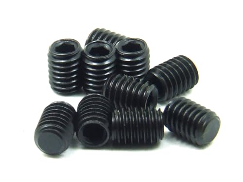POPESQ® 10 Stk. x Schrauben ohne Kopf M6 x 5mm Innensechskant Stahl Zink Schwarz #A3493 von POPESQ