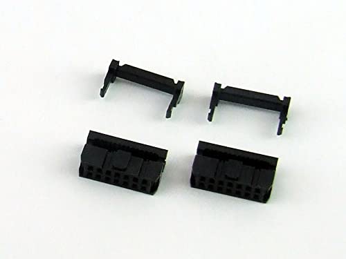 POPESQ® 2 Stk. x IDC 2.54mm Stecker Flachbandkabel 14 polig #A569 von POPESQ