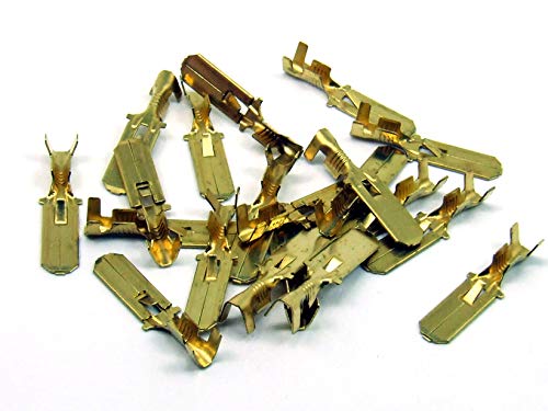 POPESQ® 20 Stk. x Kabelschuhe 6.3mm 0.75-2mm² Stecker mit Haken Cu #A2654 von POPESQ