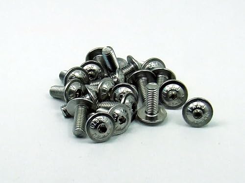 POPESQ® 20 Stk. x Schrauben Flansch M5 x 10mm Innensechskant Edelstahl #A3387 von POPESQ