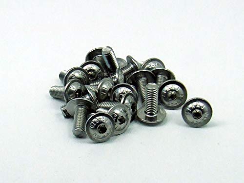 POPESQ® 20 Stk. x Schrauben Flansch M5 x 12mm Innensechskant Edelstahl #A3386 von POPESQ