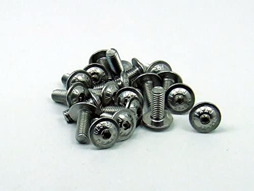 POPESQ® 20 Stk. x Schrauben Flansch M5 x 8mm Innensechskant Edelstahl #A3385 von POPESQ