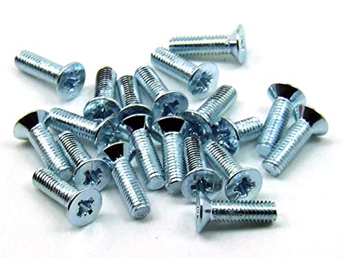 POPESQ® 20 Stk. x Schrauben M3 x 10mm Senkkopf Pozidriv Stahl Zink #A2497 von POPESQ