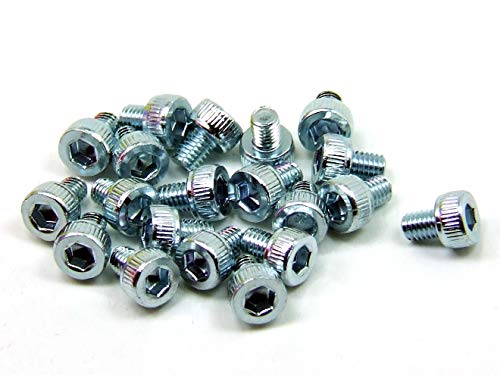 POPESQ® 20 Stk. x Schrauben M3 x 4mm Innensechskant Stahl Zink #A2630 von POPESQ