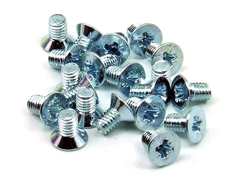 POPESQ® 20 Stk. x Schrauben M3 x 6mm Senkkopf Pozidriv Stahl Zink #A2505 von POPESQ