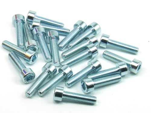 POPESQ® 20 Stk. x Schrauben M5 x 14mm Innensechskant Stahl Zink #A2281 von POPESQ