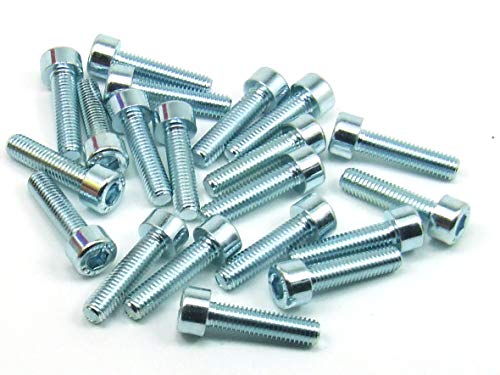 POPESQ® 20 Stk. x Schrauben M5 x 16mm Innensechskant Stahl Zink #A2282 von POPESQ