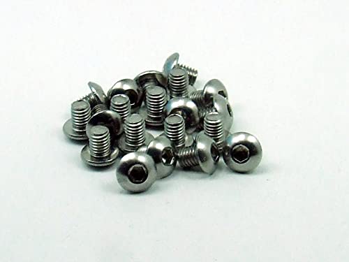 POPESQ® 20 Stk. x Schrauben M5 x 6mm Innensechskant Edelstahl #A3390 von POPESQ