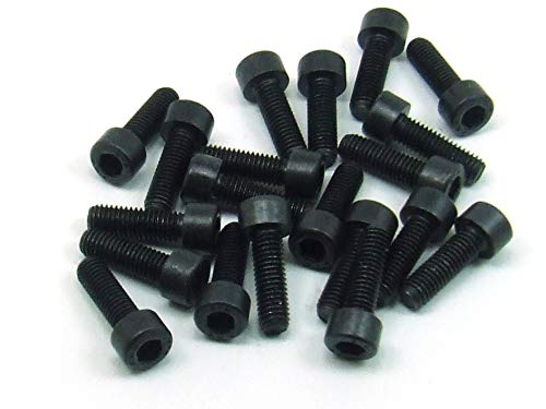 POPESQ® 20 Stk. x Schrauben M5 x16mm Innensechskant Stahl Zink Schwarz #A2286 von POPESQ