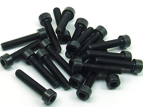 POPESQ® 20 Stk. x Schrauben M6 x 30mm Innensechskant Stahl Zink Schwarz #A3816 von POPESQ