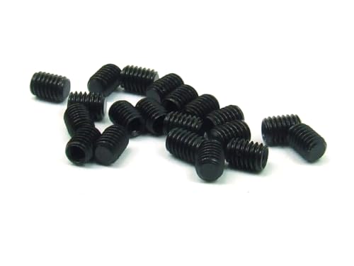 POPESQ® 20 Stk. x Schrauben ohne Kopf M4 x 5mm Innensechskant Stahl Zink Schwarz #A3130 von POPESQ