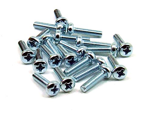 POPESQ® 20 Stück x Schrauben M2,5 x 8 mm, zylindrisch, Kreuzschlitz, Zink #A3112 von POPESQ