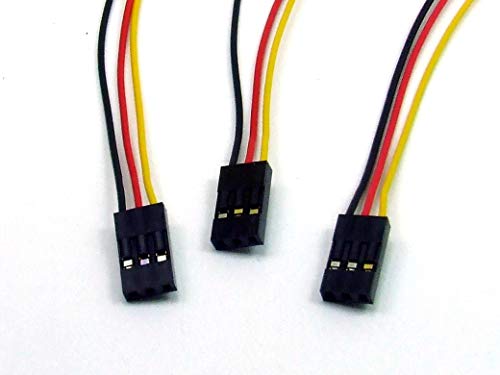 POPESQ® - 3 Stk. x Buchse Verdrahtet 2.54mm 3 polig 20cm DUP254 / 3 pcs. x Socket Wired 2.54mm 3 way 20cm DUP254#A2151 von POPESQ