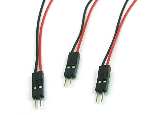 POPESQ® 3 Stk. x Stecker Verdrahtet 2.54mm kompatibel mit Dupont 2 polig 20cm DUP254#A2158 von POPESQ