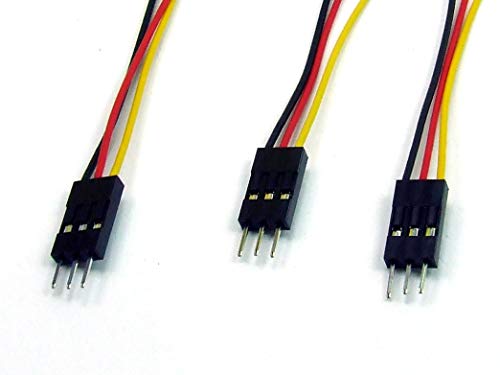POPESQ® 3 Stk. x Stecker Verdrahtet 2.54mm kompatibel mit Dupont 3 polig 20cm DUP254#A2159 von POPESQ