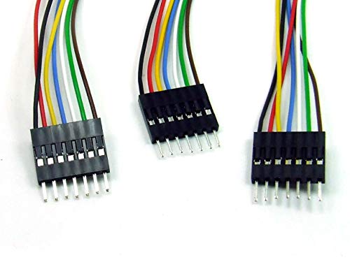 POPESQ® 3 Stk. x Stecker Verdrahtet 2.54mm kompatibel mit Dupont 7 polig 20cm DUP254#A2163 von POPESQ