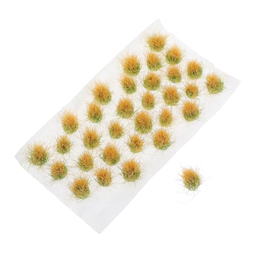 POPETPOP 1 Blatt Kunstrasen Wald Miniatur Landschaft Zum Basteln Fälschung Gefälscht Cluster Modellgras Falsches Grasmatte Für Modelleisenbahnen Khaki Plastik von POPETPOP