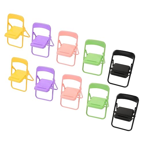 POPETPOP 10stücke Teiliges Miniatur Klappstuhl Handyhalter Faltbare Mini-möbel Für -dekoration Praktische Und Dekorative Miniaturmöbel Bunten Farben POPETPOP 10stücke Teiliges Miniatur Klappstuhl Handyhalter Faltbare Mini-möbel Für -dekoration Praktische Und Dekorative Miniaturmöbel Bunten Farben von POPETPOP