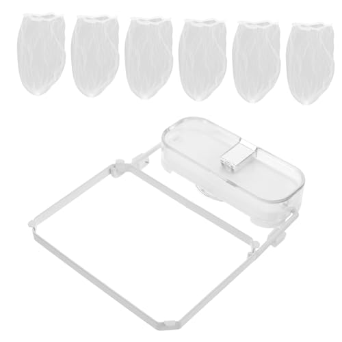 POPETPOP 1 Satz Küchenfilterständer Spülensieb Lebensmittelsieb für die Spüle Ablaufsieb für Küchenspüle Küchenfilterhalter Saugnapf-Abtropfgestell Plastik Transparent von POPETPOP