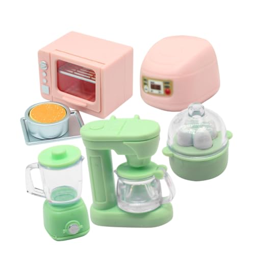POPETPOP 1 Satz Mini-Küchenspielzeug Mini-Hausmodell Miniatur-Kaffeemaschine Mini Entsafter Mini-Küchenutensilien Miniatur-Szenendekor Miniaturspielzeug pp von POPETPOP