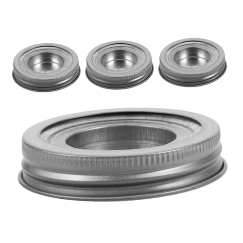 POPETPOP 1 Set Einmachglas Kerzenabdeckungen Einmachglashalter Einsätze Kerzenhalter Einsätze Kerzenhalter Normale Öffnung Einmachdeckel Rustikaler Kerzenhalter Metalldeckel von POPETPOP