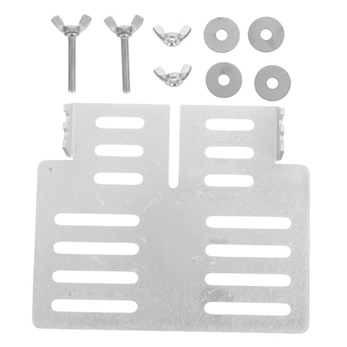 POPETPOP 1 Set Herd Fan Halterung Heizung Holz Herd Zubehör Holz Herd Fan Halter Holzofen Zubehör Edelstahl Silber von POPETPOP