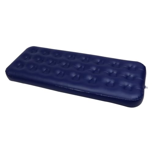 POPETPOP 1 Stück Einzelluftmatratze Falten aufblasbare Matratze beim Camping im Freien aufblasen aufblasbare Campingmatratze zusammenklappbare Schlafmatte BeflockungPVC Blue von POPETPOP