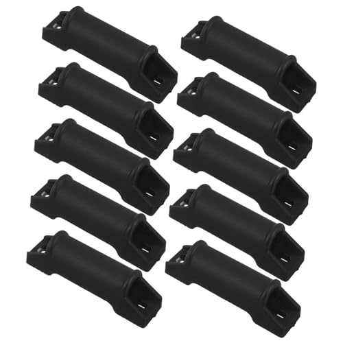 POPETPOP 10 Stück Gaming-Stuhl Ersatzteile für Fußstützen Moving-Pads-Schieberegler Schreibtischfußstütze Stuhlbein -Schieberegler Gleiter für Bürostühle Schwarz Black von POPETPOP