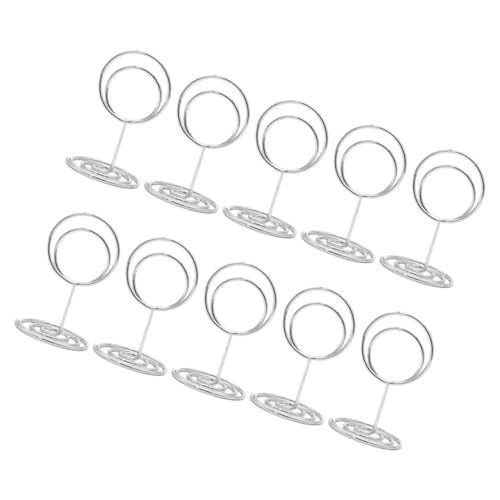 POPETPOP 10 Stück Metall Schreibtischnummernhalter Clips Ständerhalter Schreibtisch Clip Für Notizen Menühalter Für Tische Bilder Clip Ständer Tischnummernhalter Tischschildhalter von POPETPOP