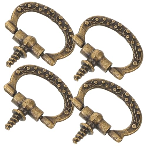 POPETPOP 10 Stück Teiliges Mini Schubladengriffe aus Legierung Ergonomisch Geformt Rostfrei Vintage Stil Geeignet für Küchen und Möbelkästen Einfache Montage Komfortabel und Langlebig von POPETPOP