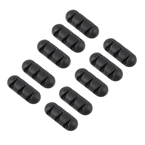 POPETPOP 10 Stück Teiliges Tpr Kabelhalter Selbstklebend Robust Für Büro Schreibtisch Ladekabel Organizer Multikabelhalterung von POPETPOP