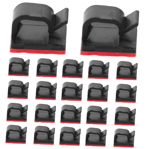 POPETPOP 100 Stück Kabelschnallen Befestigungsvorrichtungshalter Wiederverwendbare Kabelfixierung Draht Organizer Schreibtisch Kabelclips Selbstklebende Kabelklemmen Draht Organizer von POPETPOP