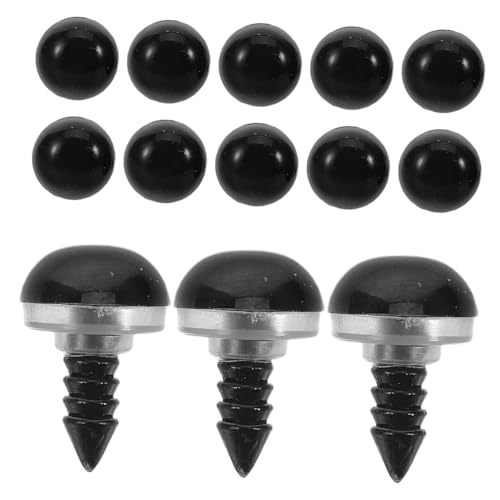 POPETPOP 100 Stück Schwarze Sicherheitsaugen: Kunststoff-augäpfel Zum Basteln Von Puppen Mit Unterlegscheibe Für Häkelspielzeug, Stoffbären Und Handgefertigte Puppen (12 Mm) von POPETPOP
